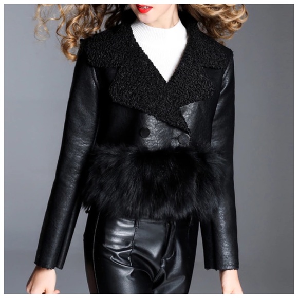 MELEESE Fur Vegan Leather Jacket - Picture 8 of 8